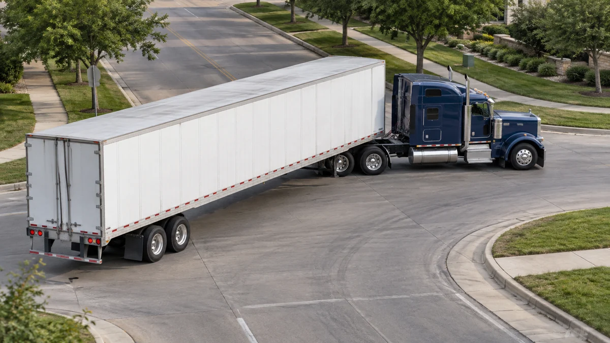 Why Trucks Make Wide Turns
